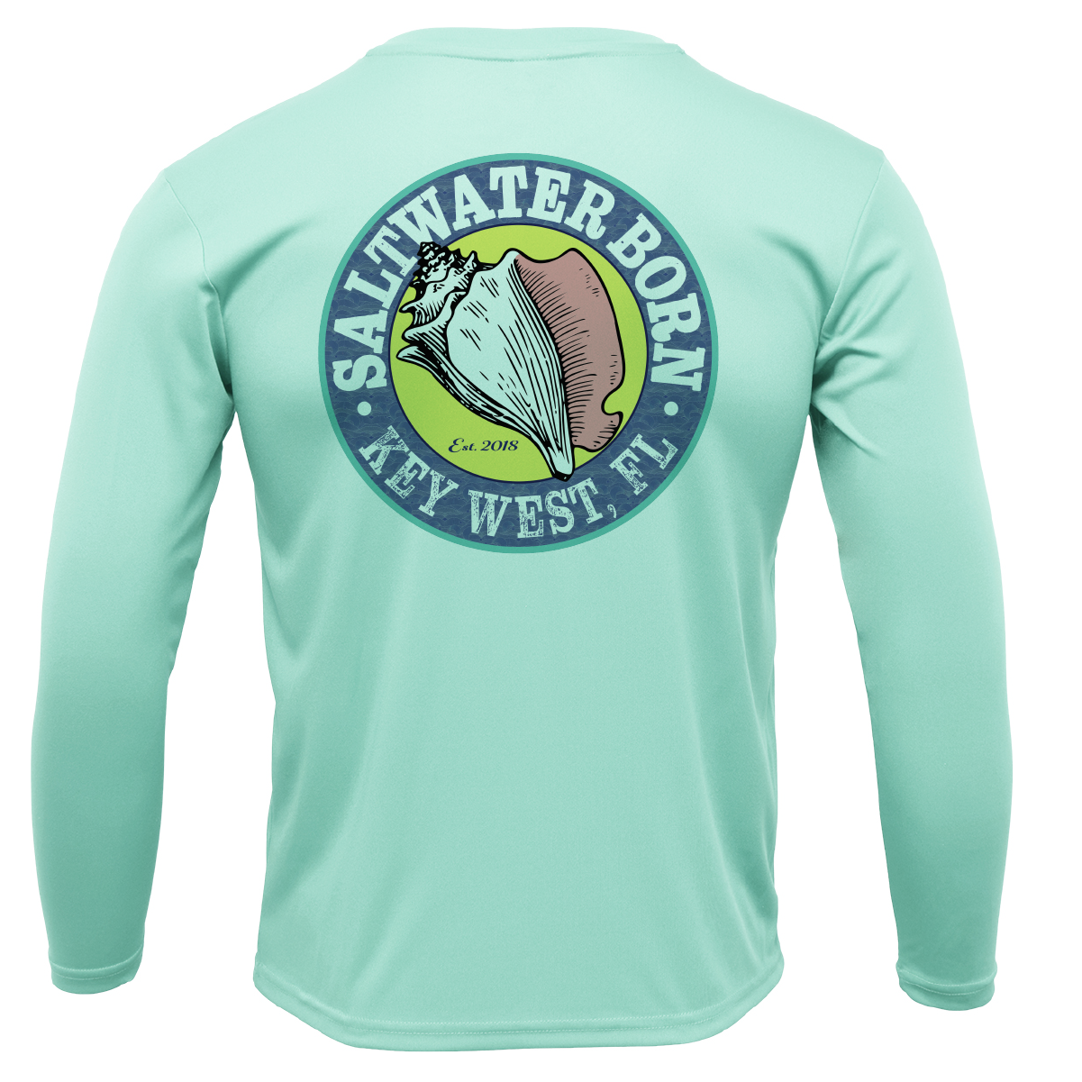 Key West, FL Mahi on Chest Long Sleeve UPF 50+ Dry-Fit Shirt