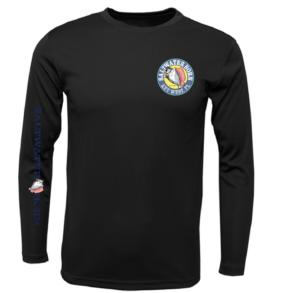 Key West, FL Realistic Lobster Men's Long Sleeve UPF 50+ Dry-Fit Shirt