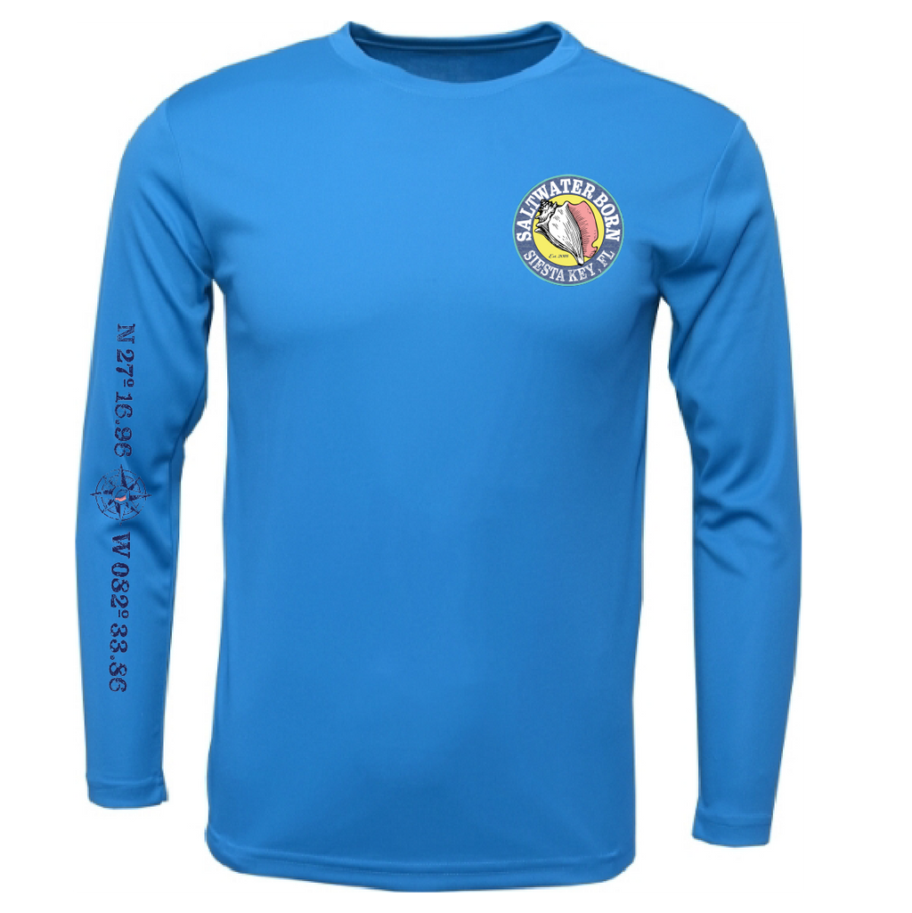Siesta Key, FL Kraken Men's Long Sleeve UPF 50+ Dry-Fit Shirt