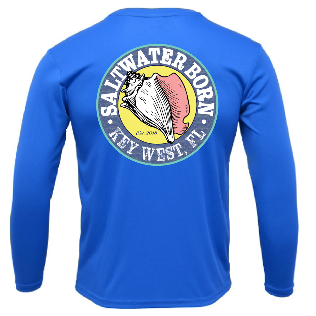 Key West, FL Spiny Lobster Diver Men's Long Sleeve UPF 50+ Dry-Fit Shirt