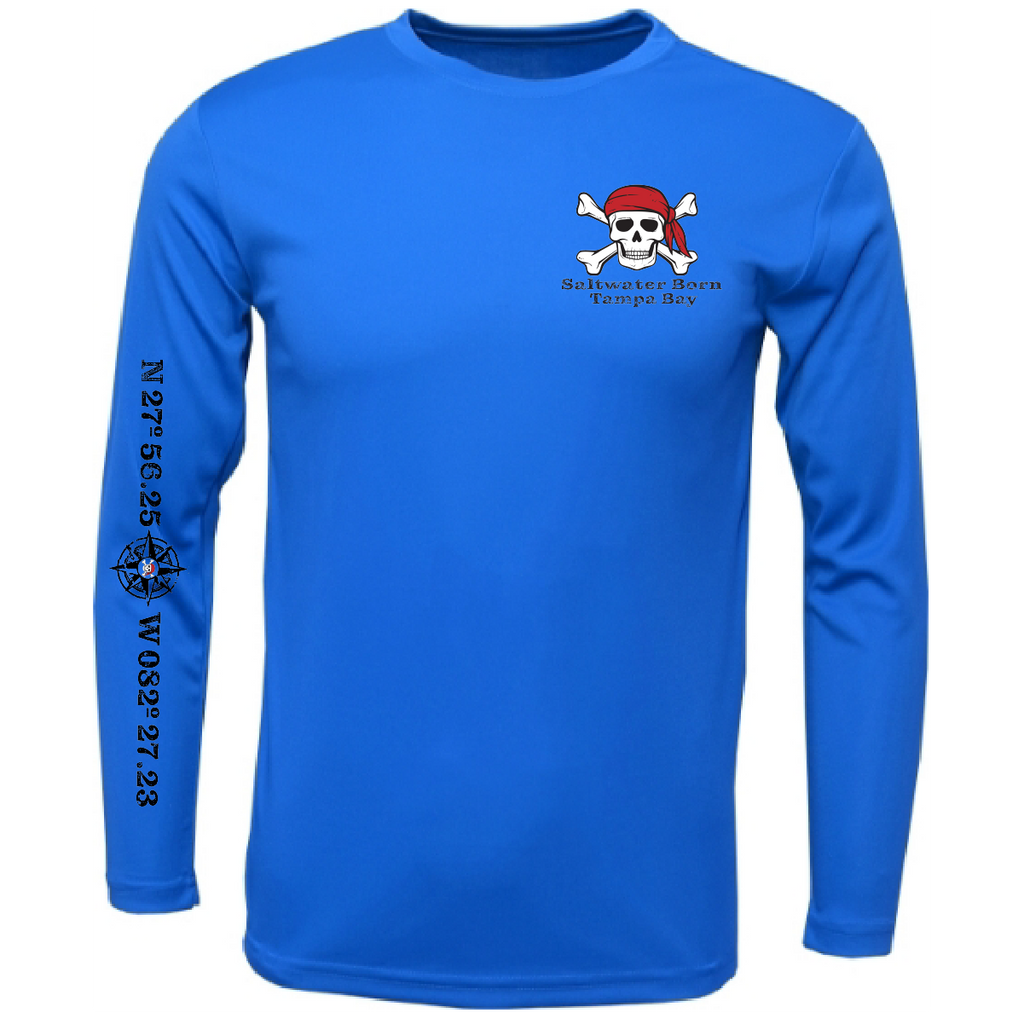 Tampa Bay, FL Blackbeard Men's Long Sleeve UPF 50+ Dry-Fit Shirt