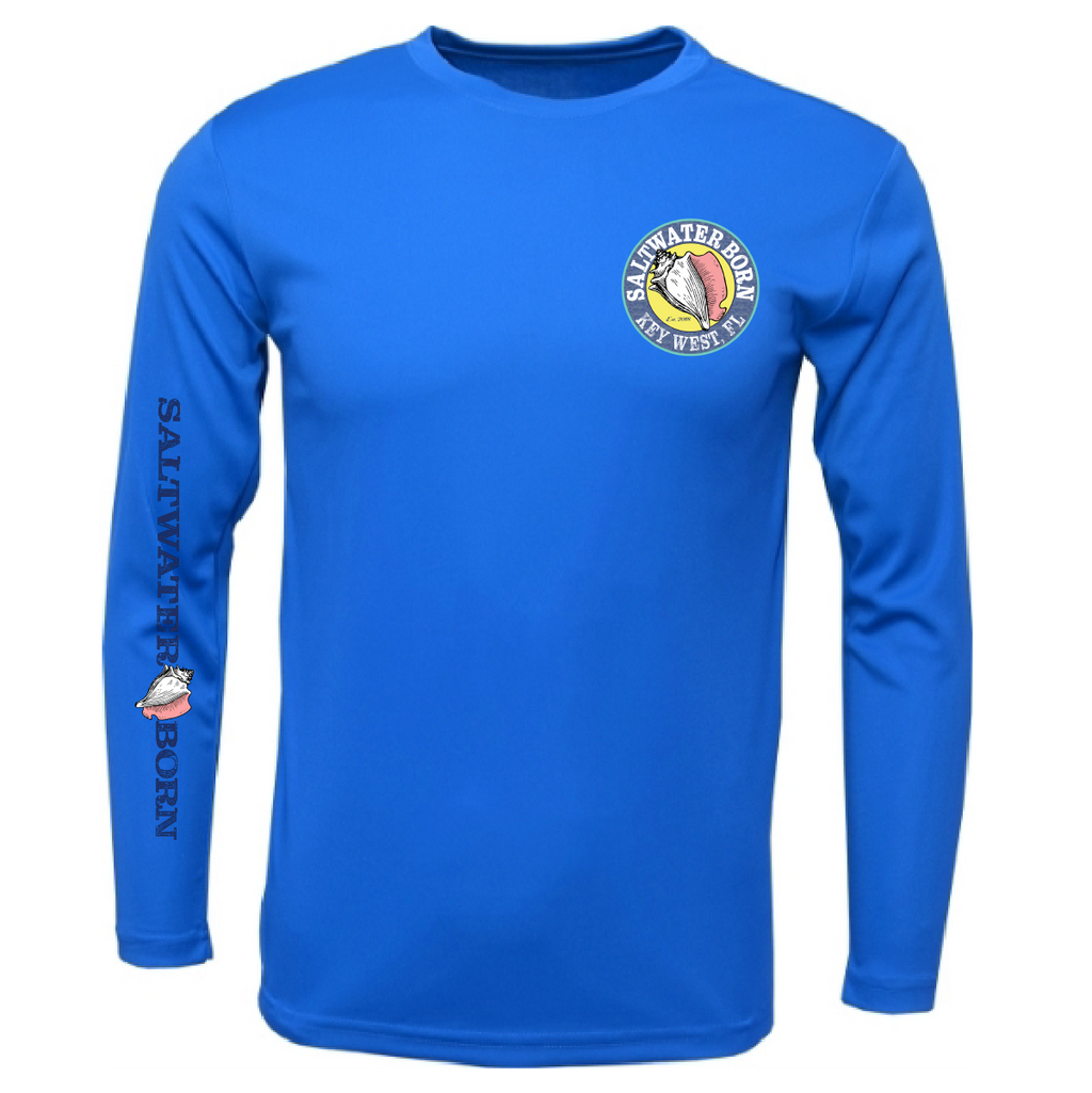 Key West, FL Realistic Lobster Men's Long Sleeve UPF 50+ Dry-Fit Shirt