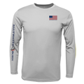 USA Blue Marlin Long Sleeve UPF 50+ Dry-Fit Shirt