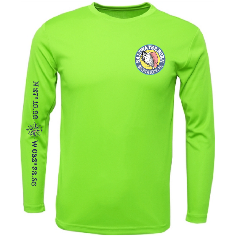 Siesta Key, FL Marlin Men's Long Sleeve UPF 50+ Dry-Fit Shirt