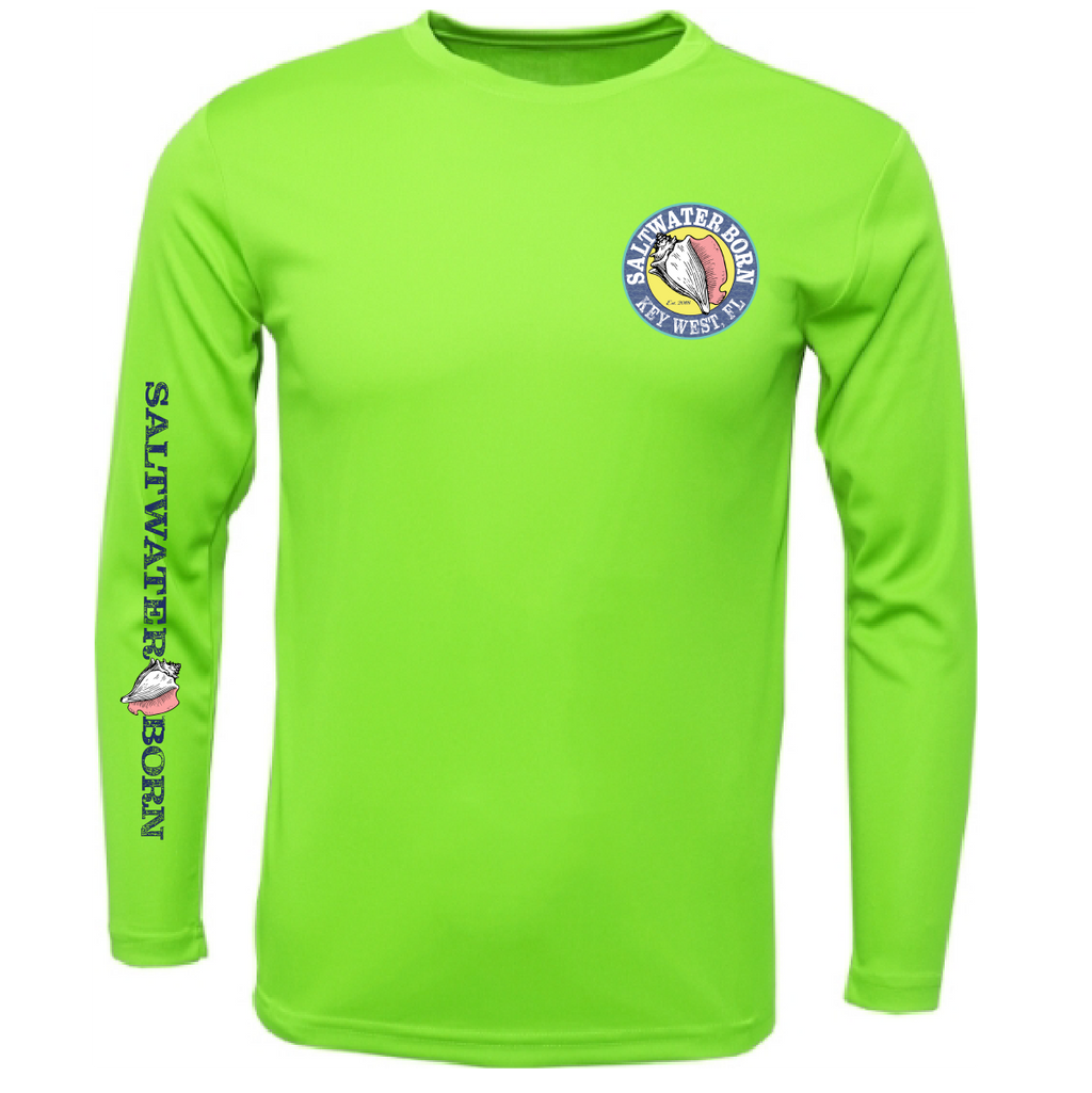 Key West, FL Turtle Men's Long Sleeve UPF 50+ Dry-Fit Shirt