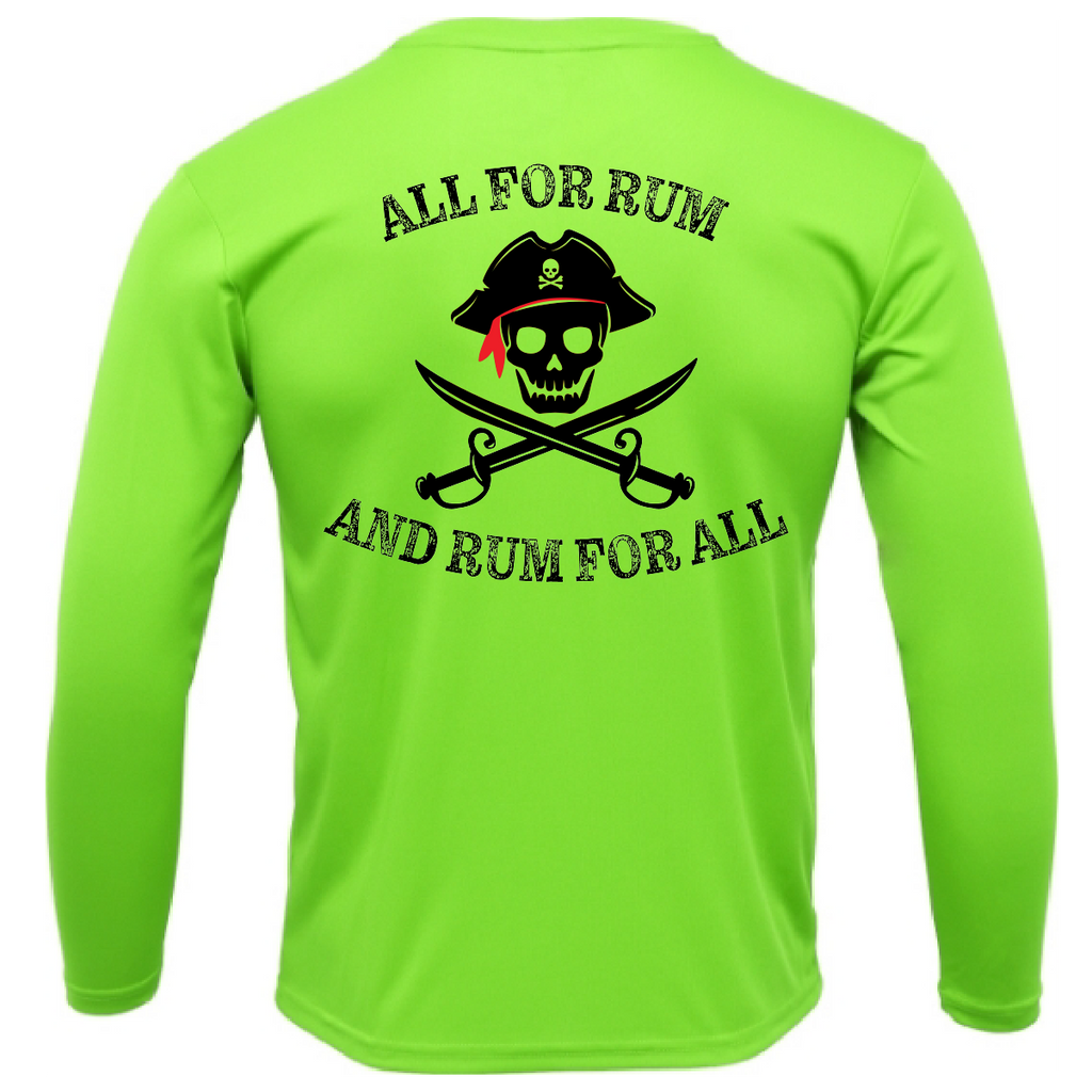 Tampa Bay, FL "All For Rum and Rum For All" Men's Long Sleeve UPF 50+ Dry-Fit Shirt