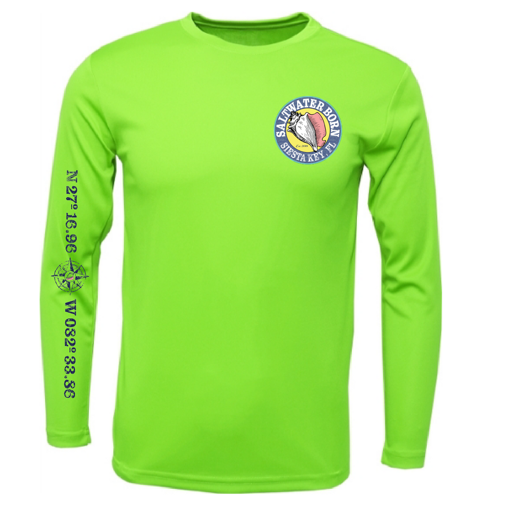 Siesta Key, FL Kraken Men's Long Sleeve UPF 50+ Dry-Fit Shirt