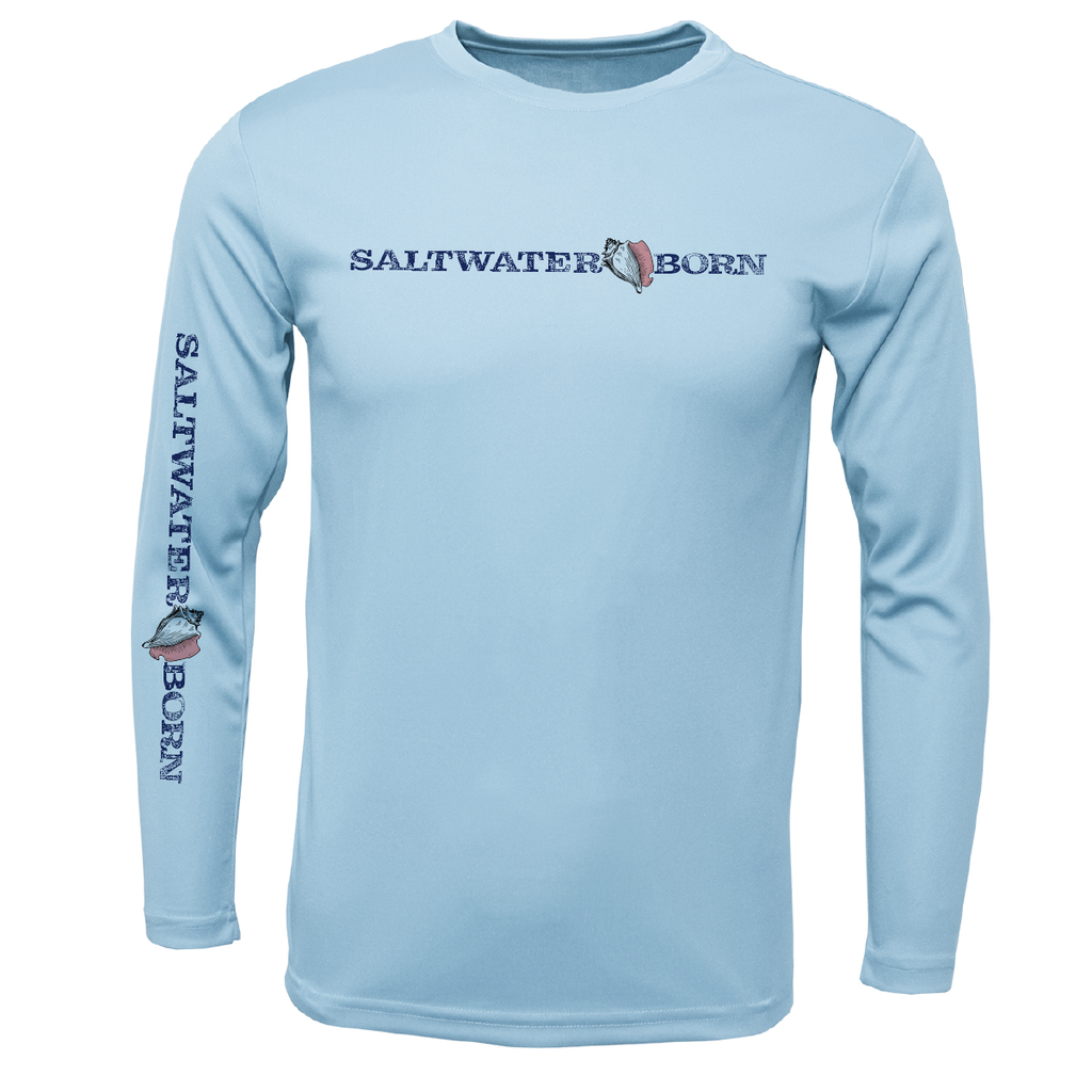 Key West, FL Saltwater Born Boy's Long-Sleeve UPF 50+ Dry-Fit Shirt