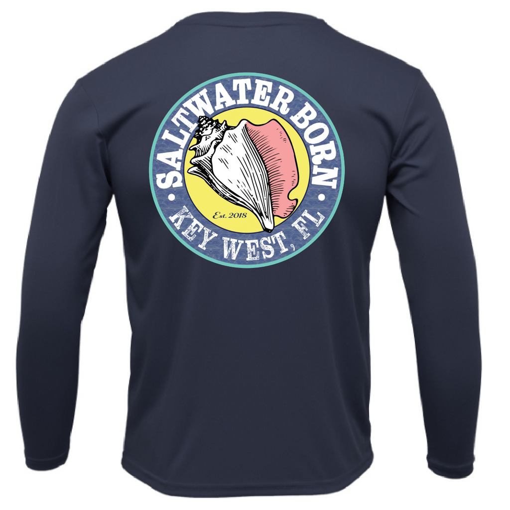 Key West, FL Spiny Lobster Diver Men's Long Sleeve UPF 50+ Dry-Fit Shirt