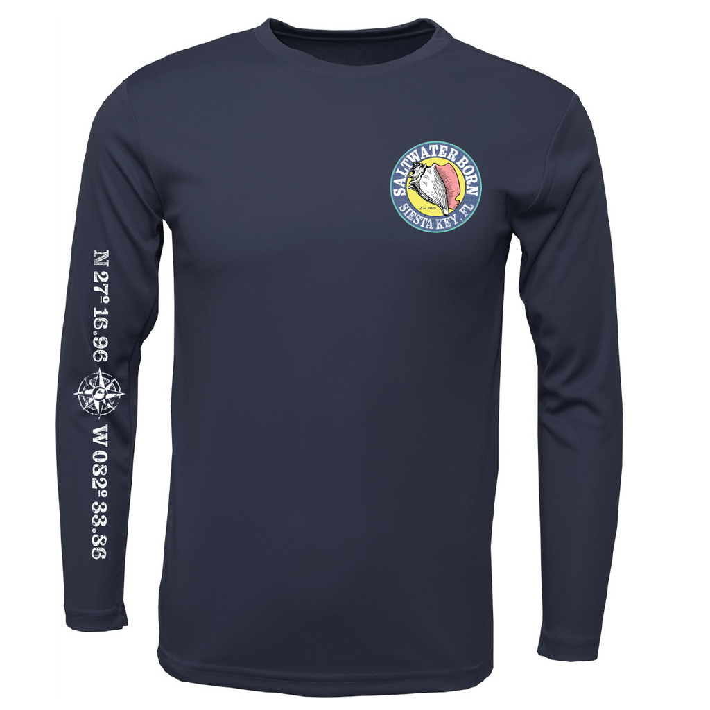 Siesta Key, FL Kraken Men's Long Sleeve UPF 50+ Dry-Fit Shirt