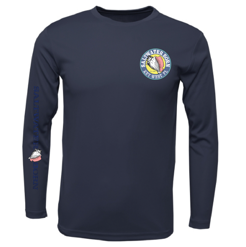 Key West, FL Island Time Men's Long Sleeve UPF 50+ Dry-Fit Shirt