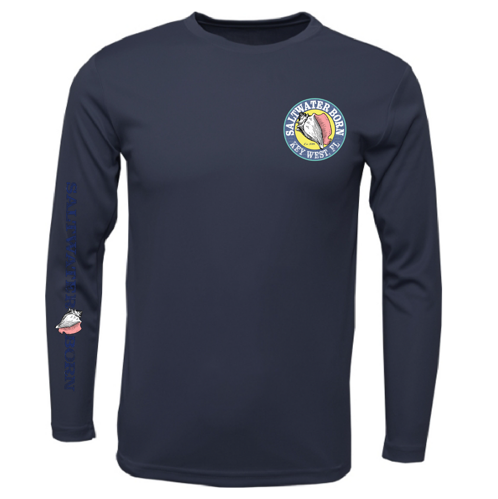 Key West, FL Turtle Men's Long Sleeve UPF 50+ Dry-Fit Shirt