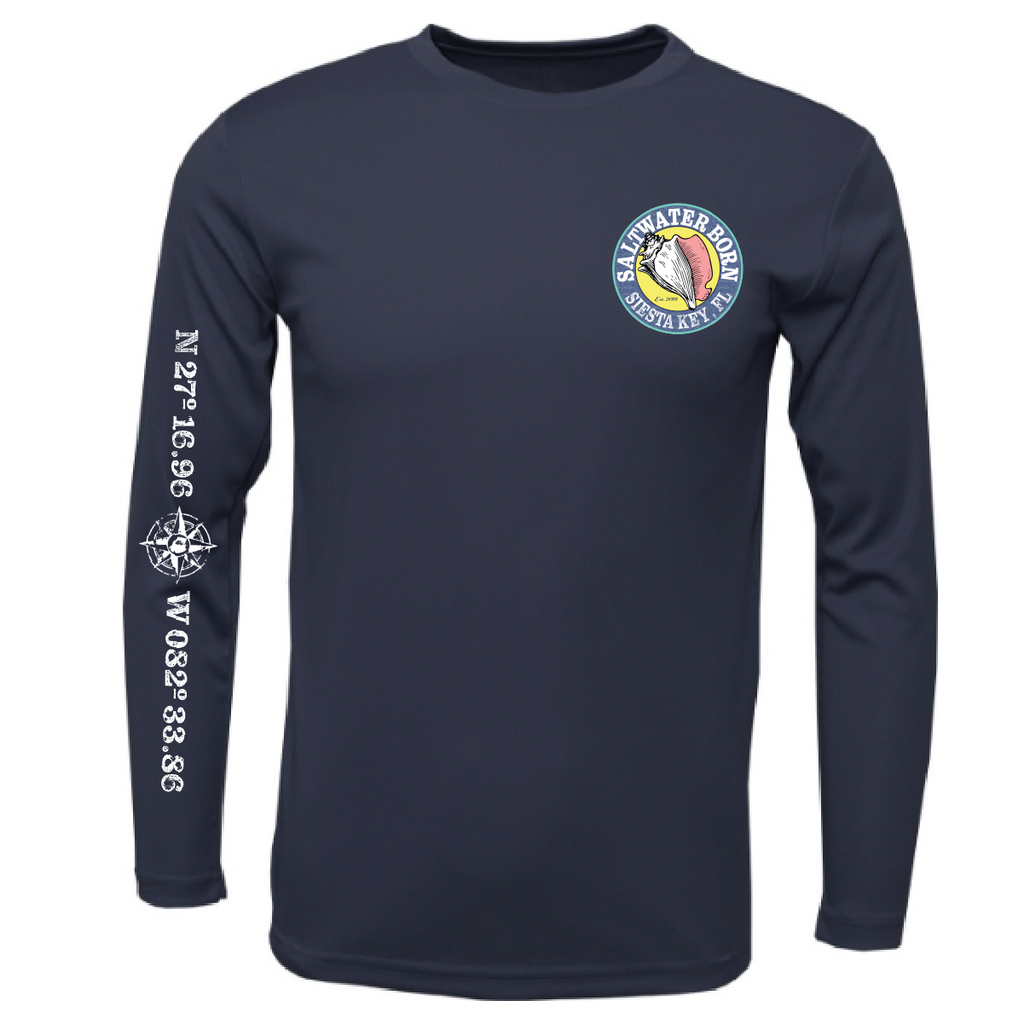 Siesta Key, FL "Surrender The Booty" Men's Long Sleeve UPF 50+ Dry-Fit Shirt