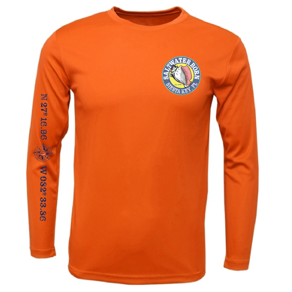 Siesta Key, FL Kraken Men's Long Sleeve UPF 50+ Dry-Fit Shirt