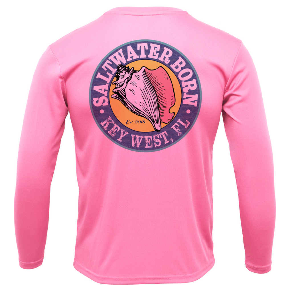 Key West, FL Spiny Lobster Diver Men's Long Sleeve UPF 50+ Dry-Fit Shirt