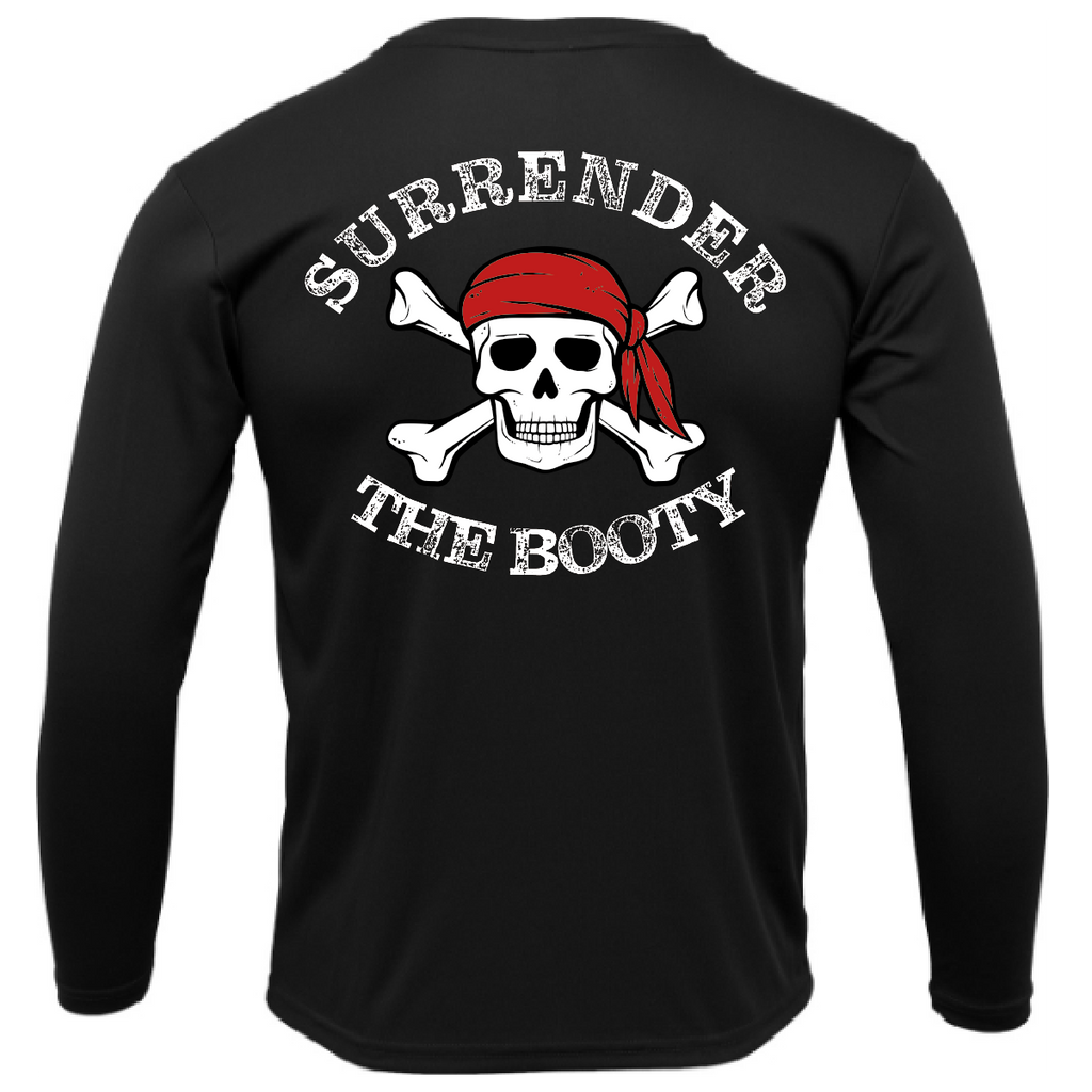 Siesta Key, FL "Surrender The Booty" Men's Long Sleeve UPF 50+ Dry-Fit Shirt