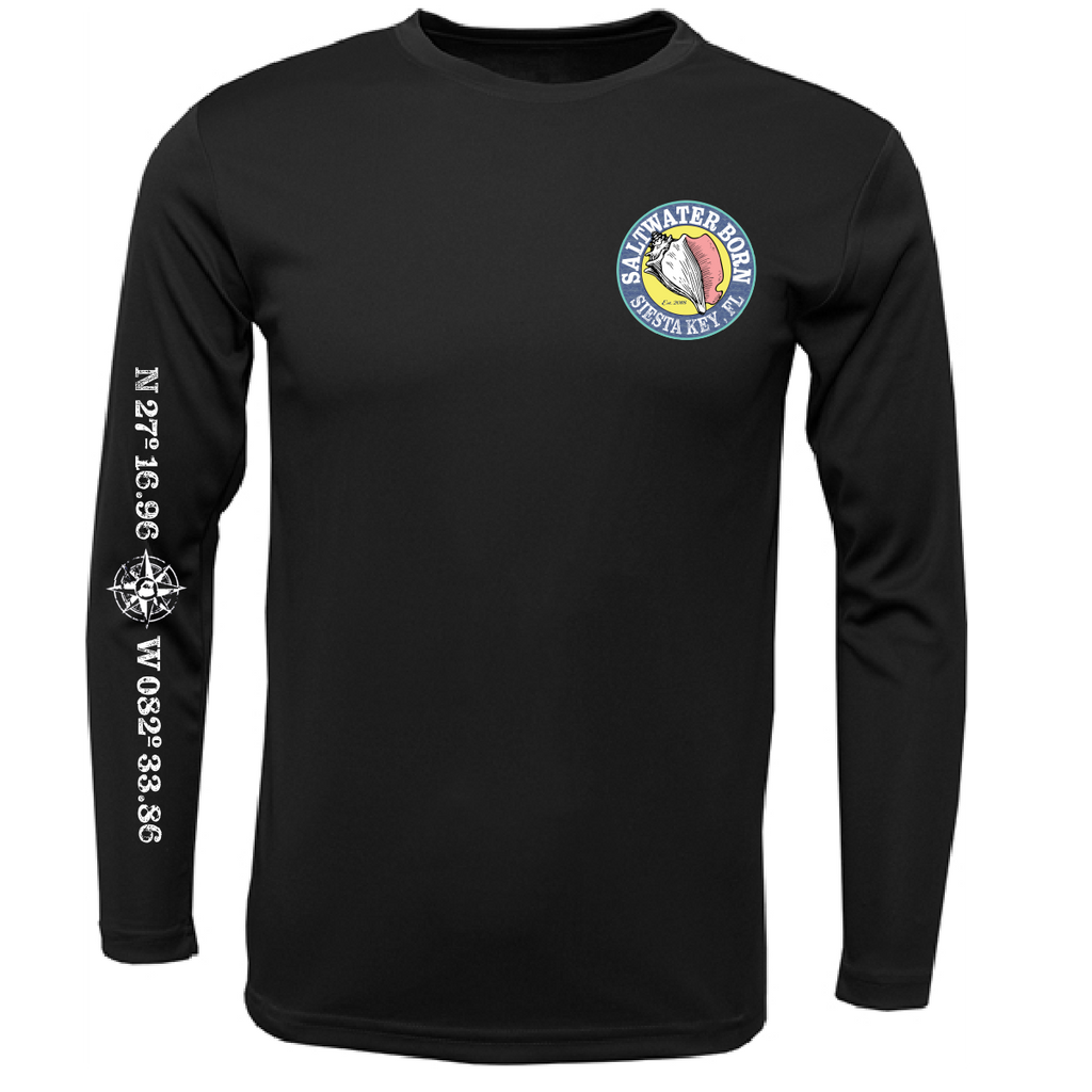 Siesta Key, FL "Surrender The Booty" Men's Long Sleeve UPF 50+ Dry-Fit Shirt