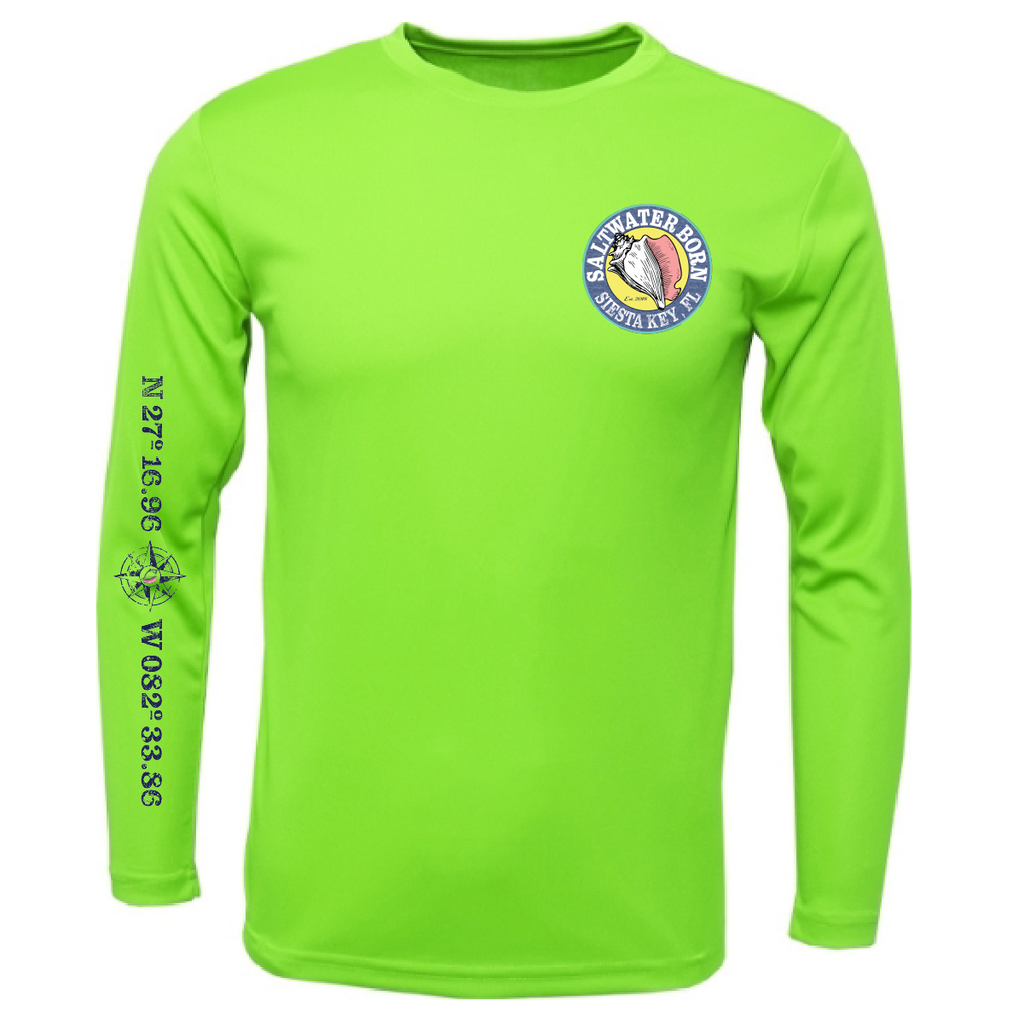 Siesta Key, FL "Surrender The Booty" Men's Long Sleeve UPF 50+ Dry-Fit Shirt
