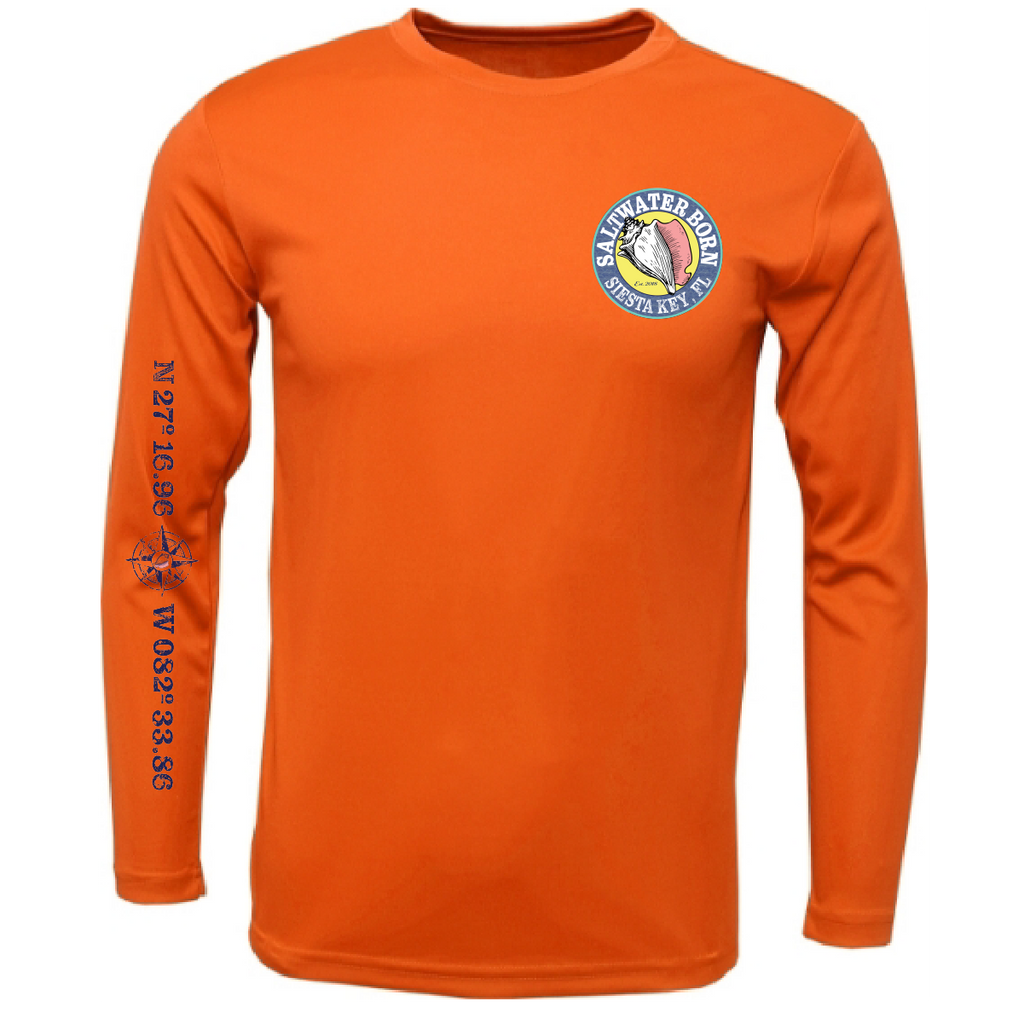 Siesta Key, FL "Surrender The Booty" Men's Long Sleeve UPF 50+ Dry-Fit Shirt