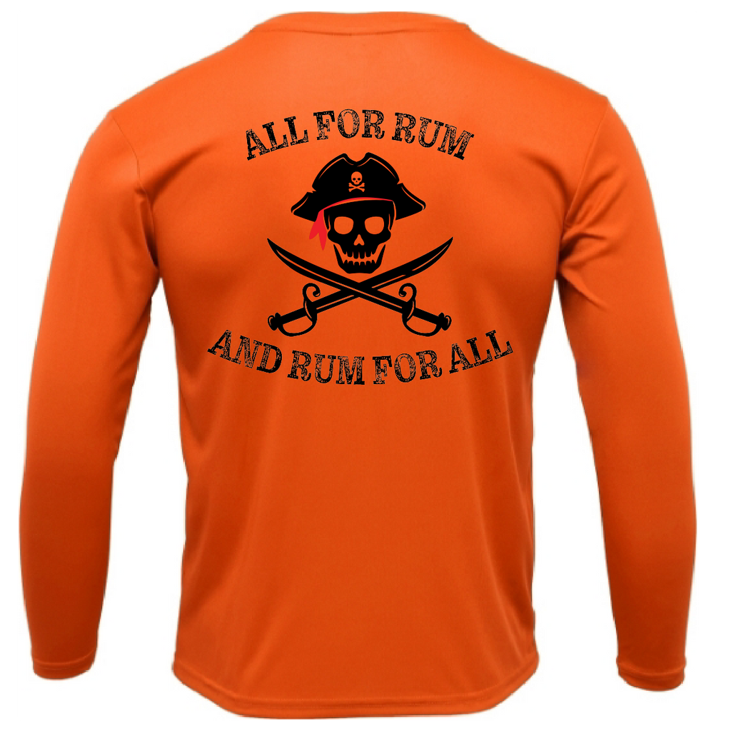 Tampa Bay, FL "All For Rum and Rum For All" Men's Long Sleeve UPF 50+ Dry-Fit Shirt