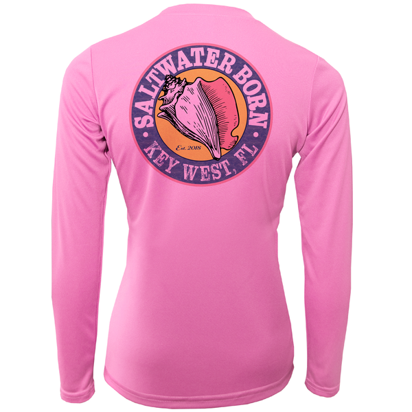 Key West, FL "Saltwater Heals Everything" Women's Long Sleeve UPF 50+ Dry-Fit Shirt