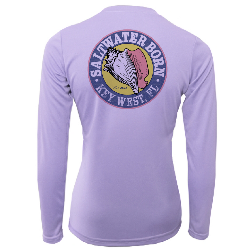 Key West, FL "Saltwater Heals Everything" Women's Long Sleeve UPF 50+ Dry-Fit Shirt