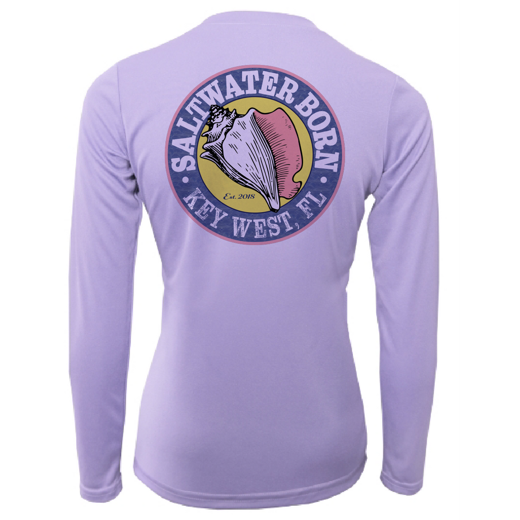 Key West, FL Baby Turtles Women's Long Sleeve UPF 50+ Dry-Fit Shirt