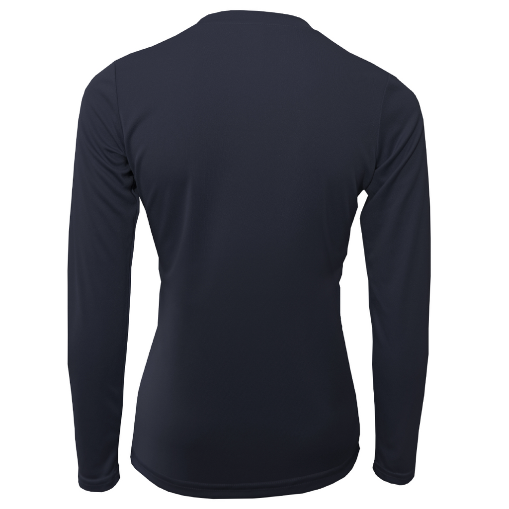 "Life Is Better At The Beach" Turtle Women's Long Sleeve UPF 50+ Dry-Fit Shirt (No Back)