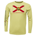 Key West, FL Florida Flag Long Sleeve UPF 50+ Dry-Fit Shirt