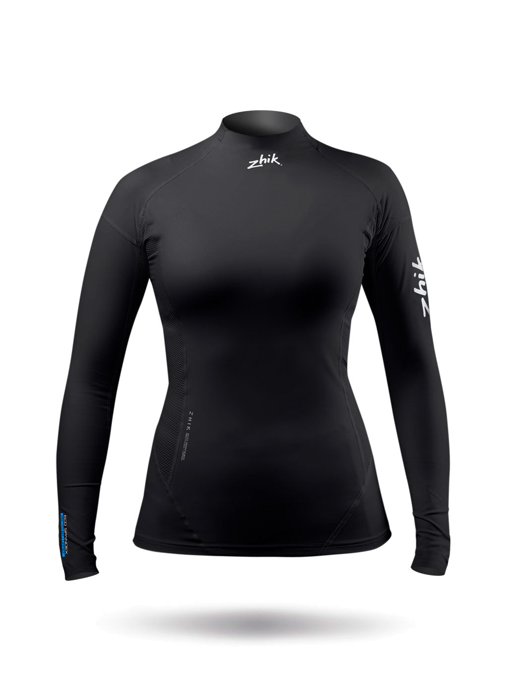 Zhik Womens Black Eco Spandex Long Sleeve Top