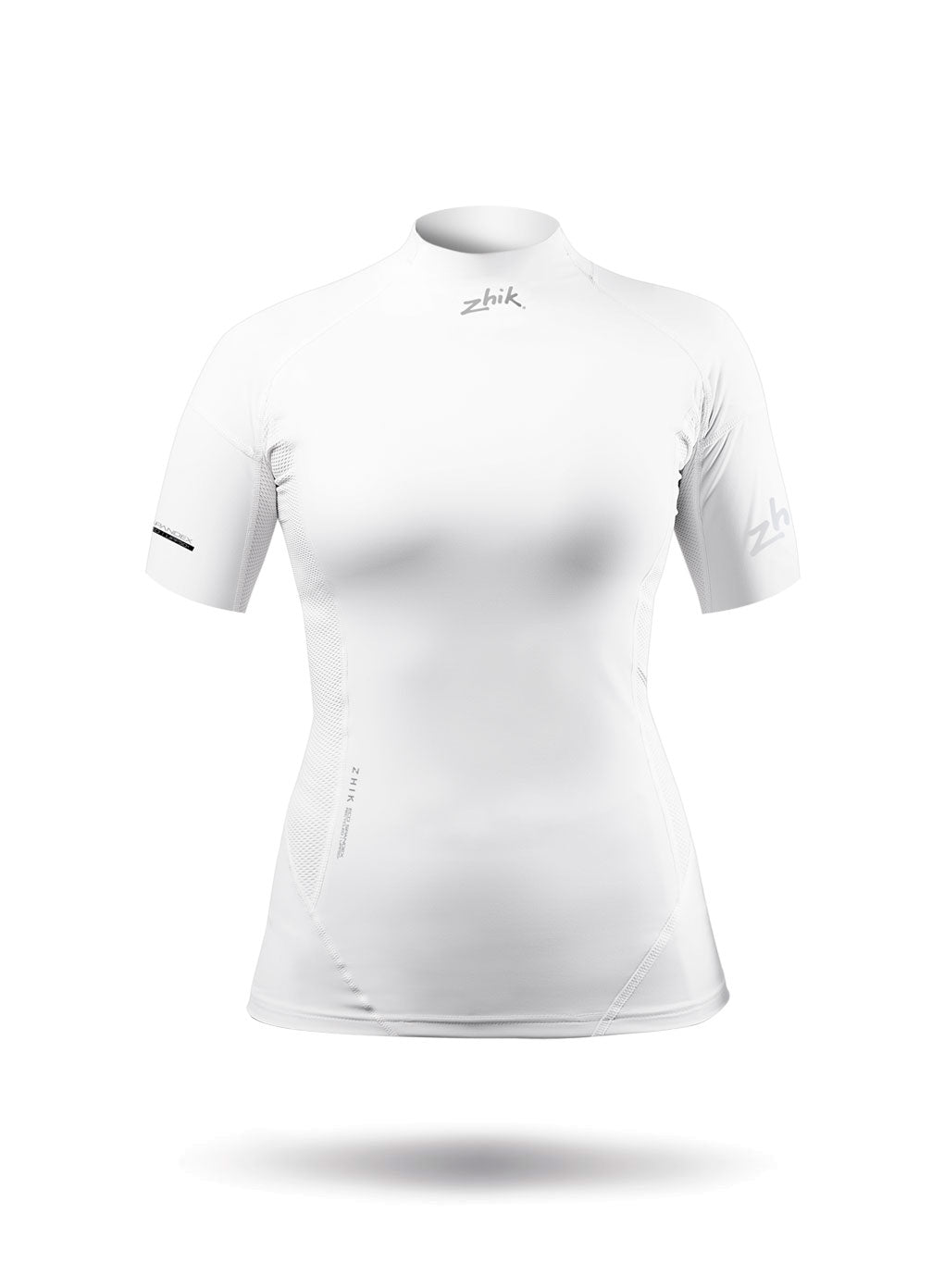 Zhik Womens White Eco Spandex Short Sleeve Top