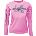 Key West, FL "Saltwater Hair...Don't Care" Girl's Long Sleeve UPF 50+ Dry-Fit Shirt
