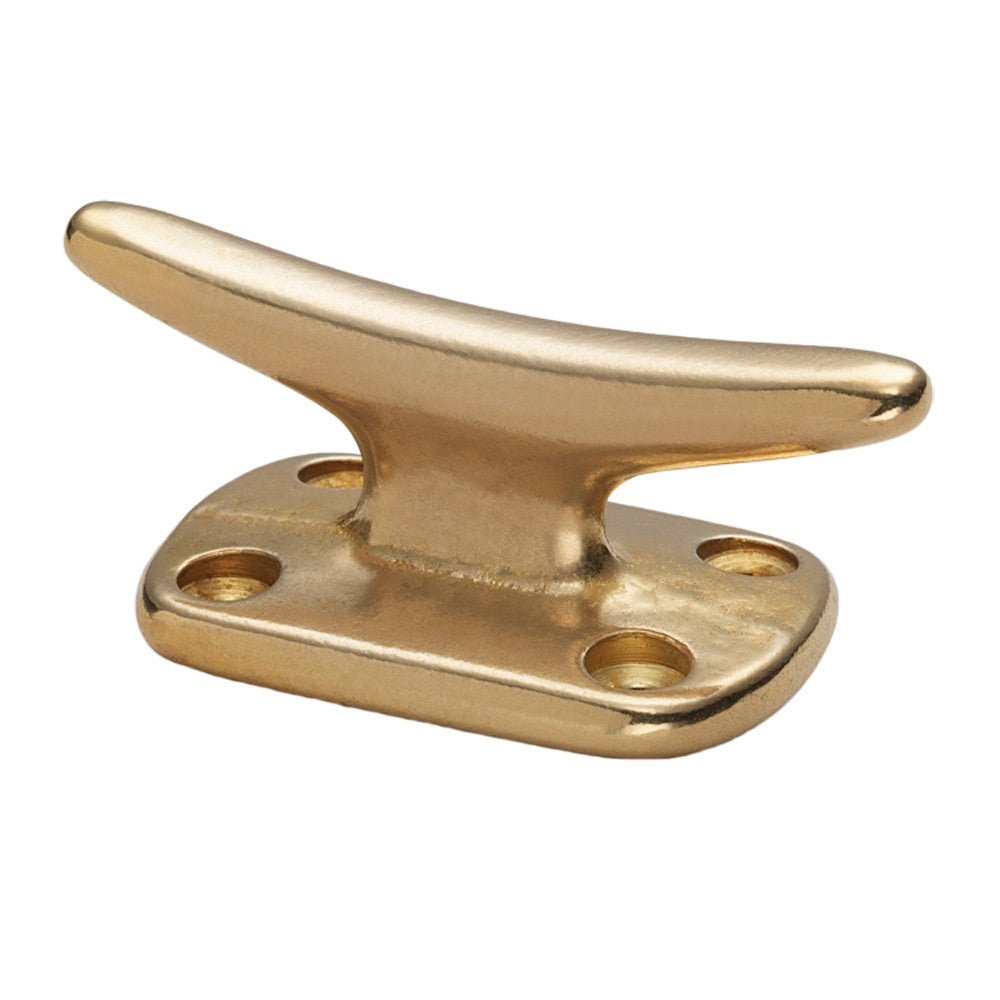 Whitecap Fender Cleat - Polished Brass - 2in